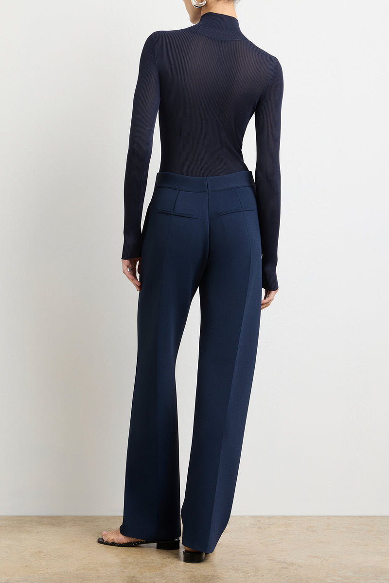 The Cecily Knit Trouser in Navy