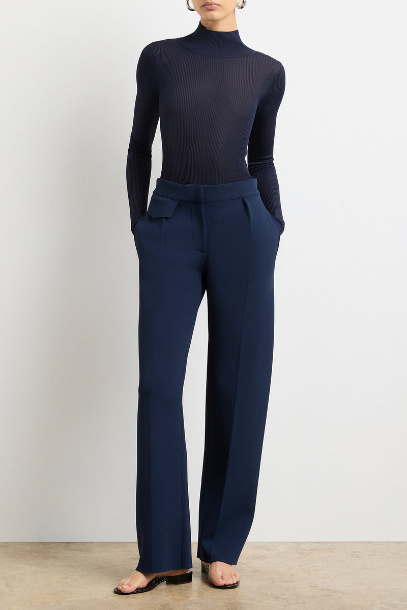 The Cecily Knit Trouser in Navy