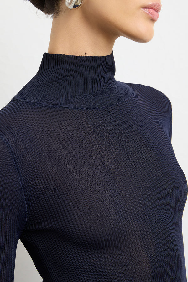 The Cooper Turtleneck in Navy