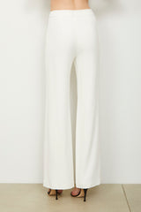 The High Waisted Wide Leg Trouser in White