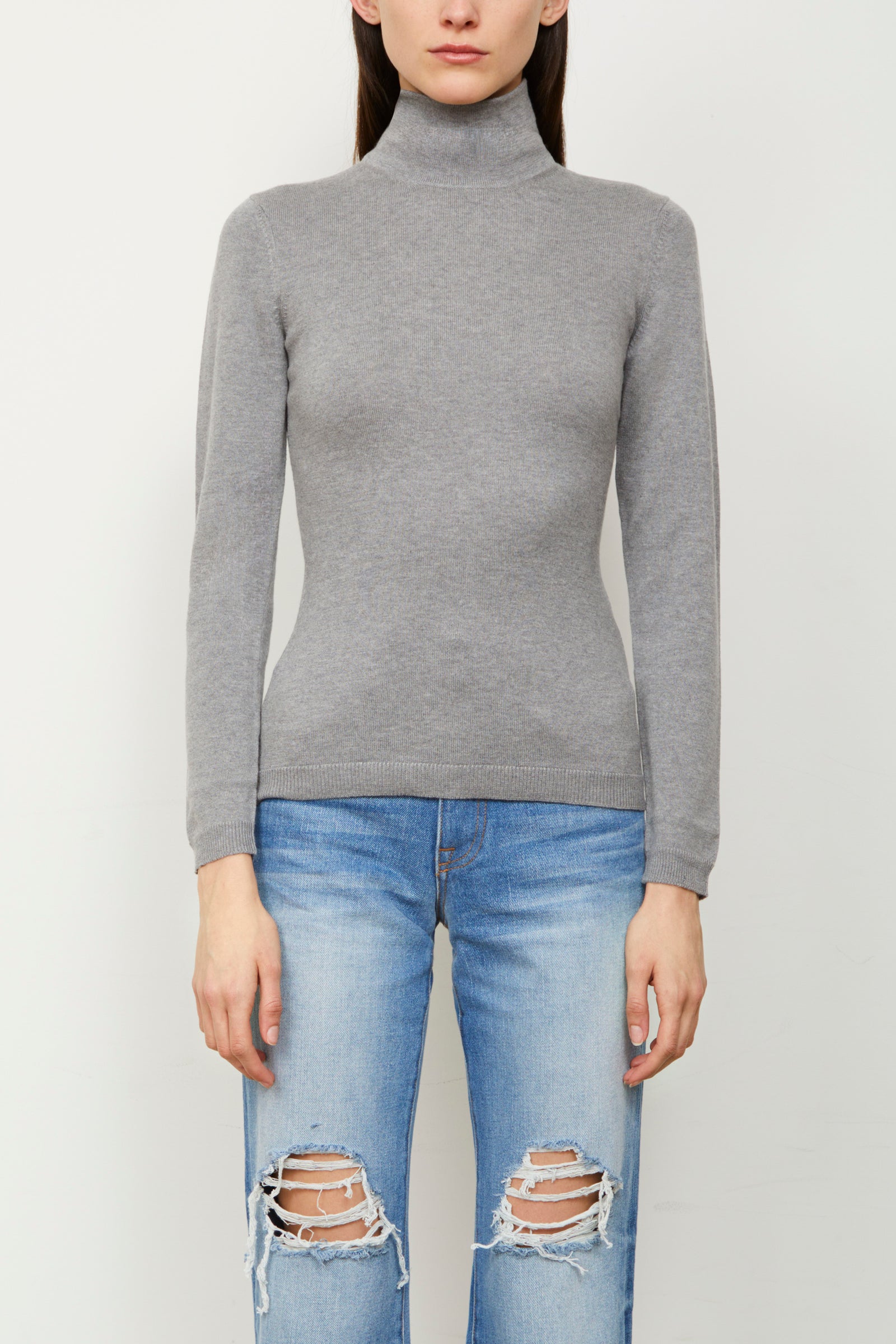 Leighton Turtleneck Sweater in retailer Mid Heather Grey Sz S