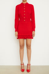 The Aubrey Cashmere Cardigan in Red