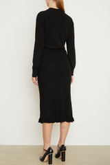 The Grace Cashmere Midi Skirt in Black