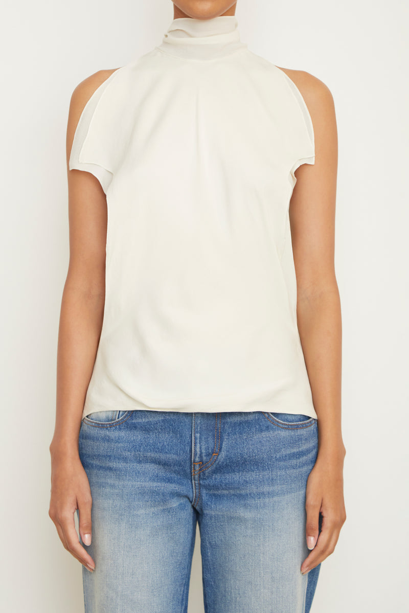 The Ilana Layered Sleeveless Top in Ivory