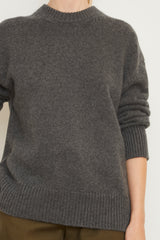 The Joanna Cashmere Crewneck in Grey