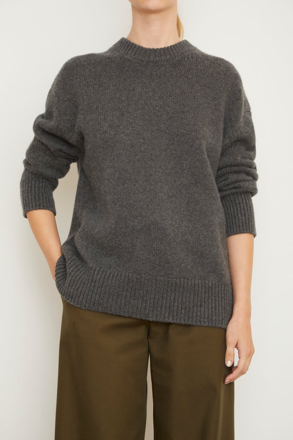 The Joanna Cashmere Crewneck in Grey