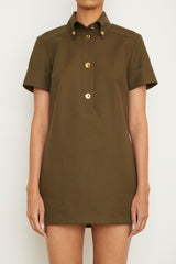 The Noelle Mini Dress in Olive