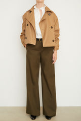 The Vivienne Cropped Trench in Tan