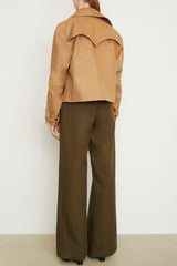 The Vivienne Cropped Trench in Tan