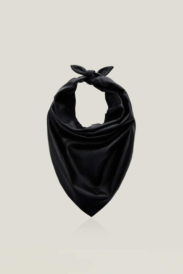 The Leather Tie Scarf in Black