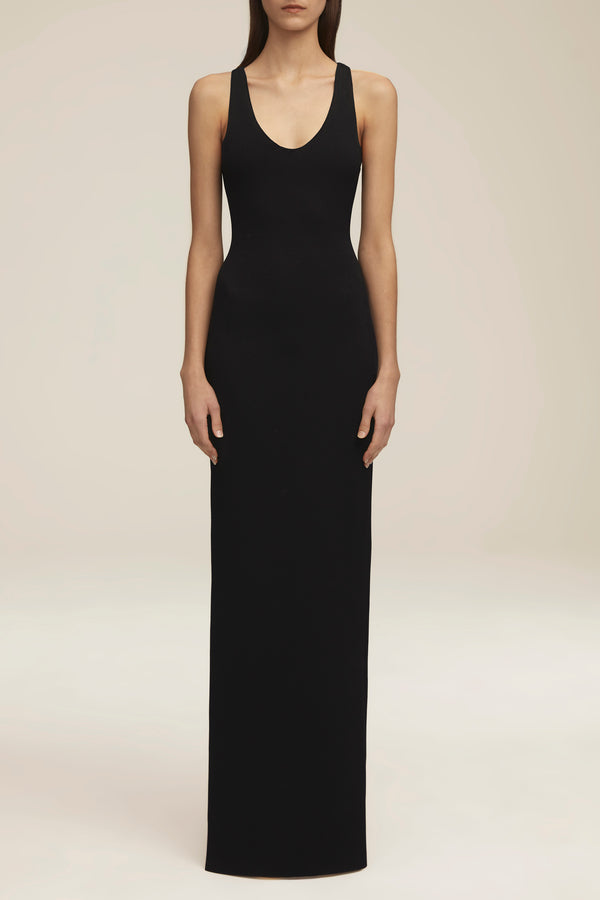$2495 Brandon Maxwell Women's Black Off-the-Shoulder Pleated Drape Dress  Size 8