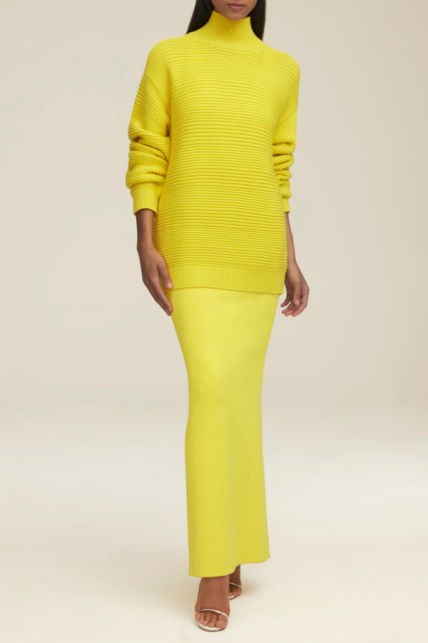 The Cara Dress in Lemon Yellow – BRANDON MAXWELL