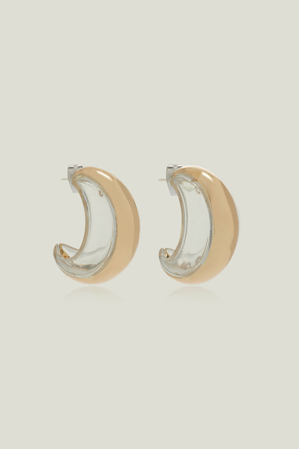 The Transluscent Hoop Earring in Gold