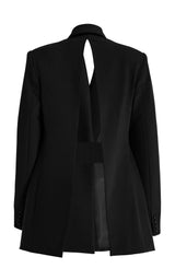 The Riley Double Breasted Jacket W/ Split Back in Black