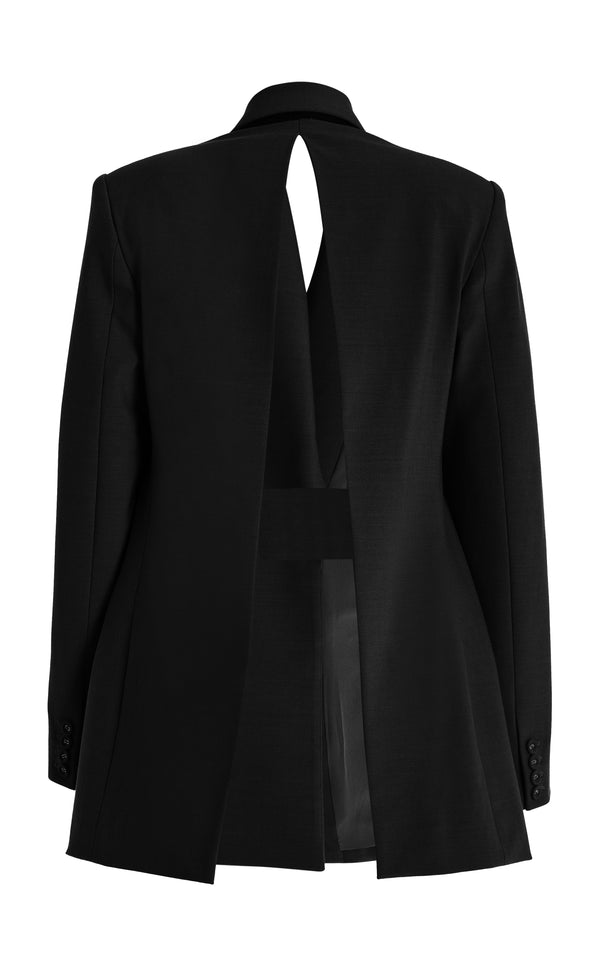 The Riley Double Breasted Jacket W/ Split Back in Black