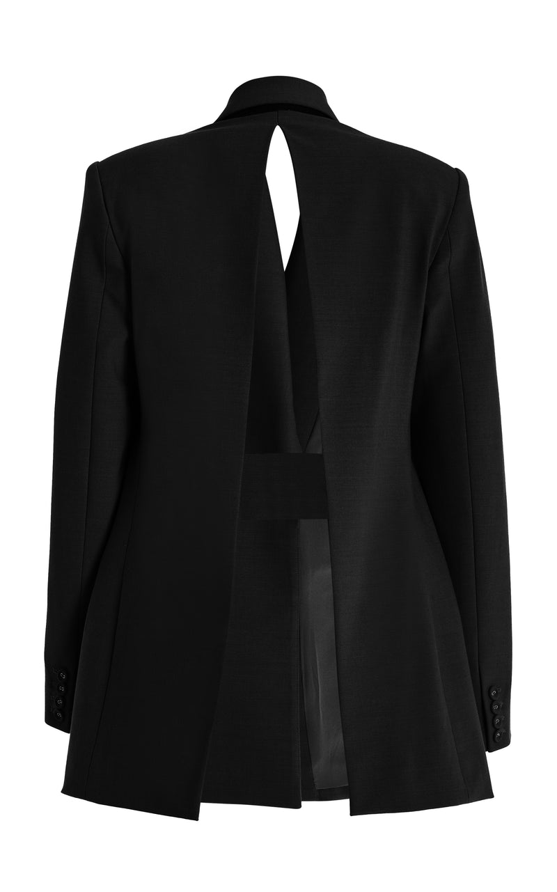 The Riley Double Breasted Jacket W/ Split Back in Black