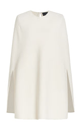 The Blesnya Crew Neck Cape in Ivory