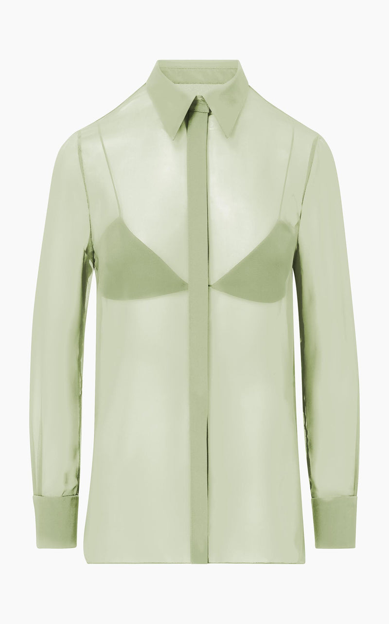 The Benson Button Down with Bralette in Mint – BRANDON MAXWELL